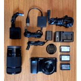 Câmera Sony A6000 16-50mm + 55-210mm + 3 Baterias + Bat. Oca