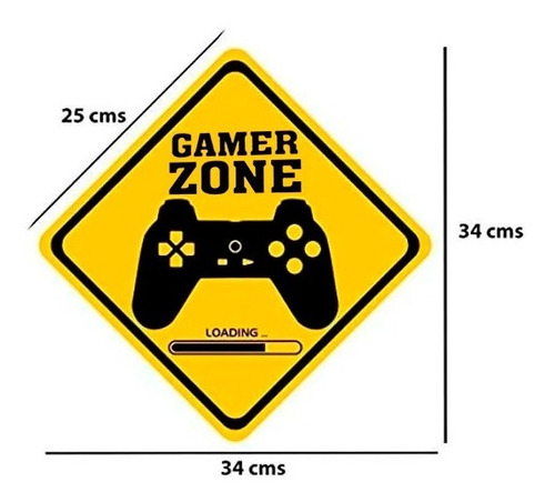 Letrero Gamer Zone Decorativo