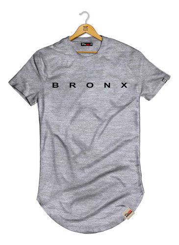 Camiseta Long Line Bronx Street Blusa Pintee Alongada Básica