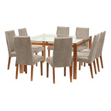 Juego De Comedor Barcelona 140x140 Silla Cadiz Cuero