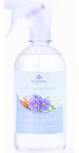 Aromatizante Ambientes Capullos De Lino 240ml Biogreen