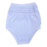 Pantaletas Blancas Con Encaje Para Niña 6piezas Talla 4 A 16