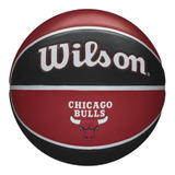 Balón Baloncesto Wilson Team Tribute Nba Basketball #7 Color Rojo-chicago Bulls