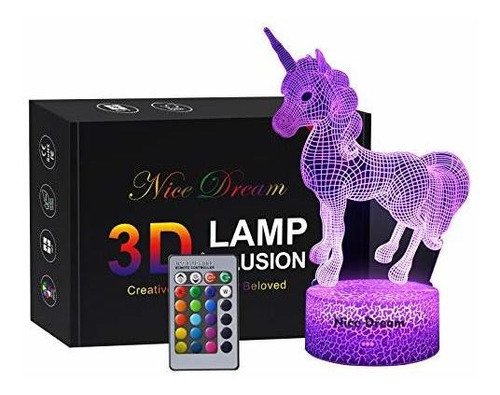 Unicorn Gift Lámpara De Noche De Unicornio Para Niños, Jugue