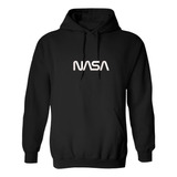 Sudadera Bordado Algodon Estrella Logo Nasa Letras Pecho