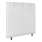 Cabeceira Painel Cama Box Casal Genova 1,40cm Corano Branco