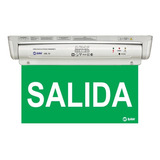 Cartel Led Luminoso De Emergencia Salida Verde Baw