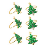 Servilleta Decorativa Con Hebilla Para Árbol De Navidad, 6 U