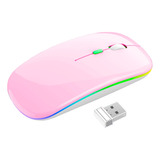 Mouse Sem Fio Recarregável Wireless Optico Notebook Pc Led