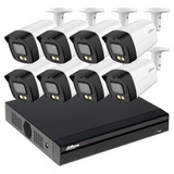 Kit 8 Camaras Seguridad Dahua Con Audio 1080p 2mp Exterior