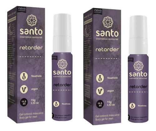 Retarder Gel Retardador Masculino 15g Kit Com 2 - Santo