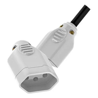 Plug Fêmea 2p+t 20a Ilumi Branco Prensa Cabo 220v