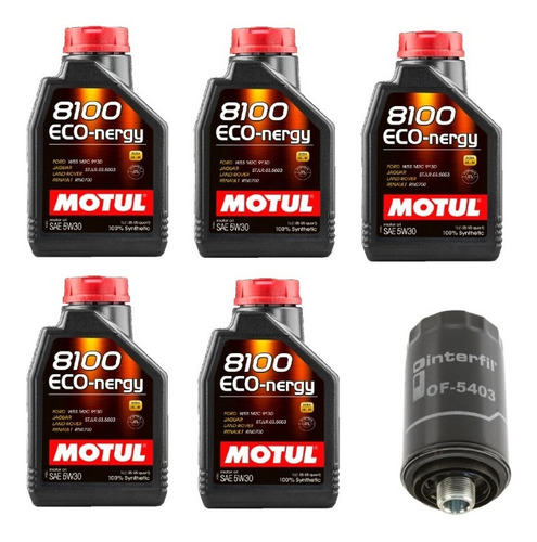 Kit Cambio Aceite Motul 5w30 Volksagen Jetta Gli 2.0t 11-20