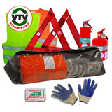 Kit De Emergencia Apto Vtv Reglamentario Auto 6 En 1 Apto