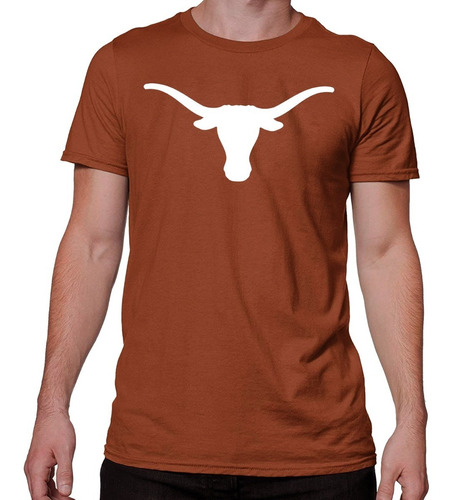 Playera Longhorns Cuernos Largos De Texas Vinil Textil Mod.1