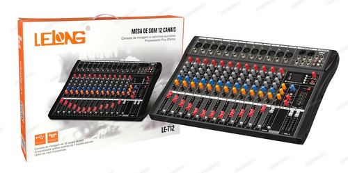 Mesa De Som 12 Canais Bluetooth Usb Mixer Mp3 Playe Digital