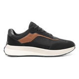 Sneaker Flexi Para Hombre Estilo 413902 Negro