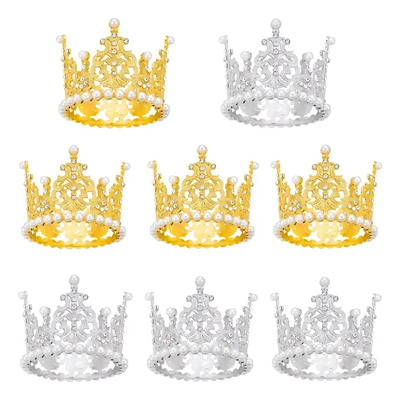 Metal Corona 8 Pzs Para Arreglo Floral, Topper Cake Toppers