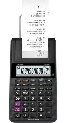 Calculadora Com Bobina 12 Dígitos Hr-8rc-b-dc Casio