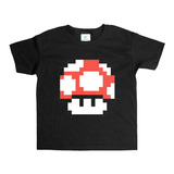 Remera Negra Adultos Pixel R85