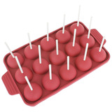Freshware Cb-121rd 15-cavity Silicone Mold For Cake Pop, Har