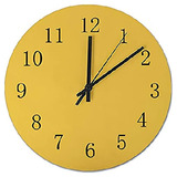 Reloj De Pared De Cocina Amarillo Mostaza, Reloj Redondo De