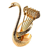 Soporte Decorativo De Base De Cisne Con 6 Cucharas,