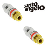 Kit C/ 02 Plugs Conectores Rca Fêmea 6mm Santo Angelo