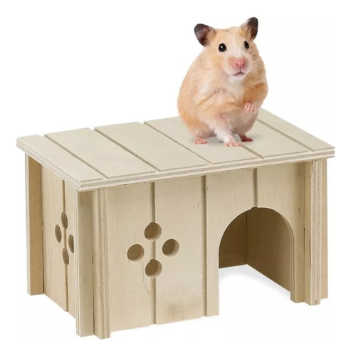 Refugio Casa De Juegos Hamster Rusos Small Importada Madera 