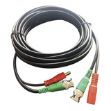 Cable Coaxial Armado Con Conector Bnc Y Alimentación  5 Mts.