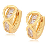 Aretes Oro 24k Lam Infinito Arracada Regalo Mujer Diamantada