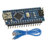 Mini Nano V3.0 Atmega328p Placa De Microcontrolador Con Cabl