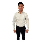 Camisa Caballero Slim Doble Puño  Mancuernilla Talla Extra $