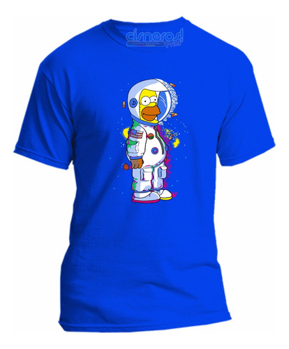 Playera  Homero Simpson Astronauta Todas Las Tallas