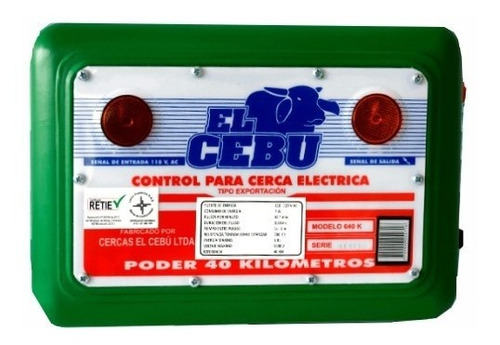 Impulsor Cerca Eléctrica Cebu 24 Hectáreas 40km 110v 640k