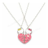 Collar Hello Kitty Corazón Para Las Mejores Amigas