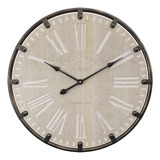 Reloj De Pared Colorido Madera Beige Vintage Wall Clock