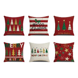 [hot Sale] 6 Pieces Cushion Cover For Christmas Design