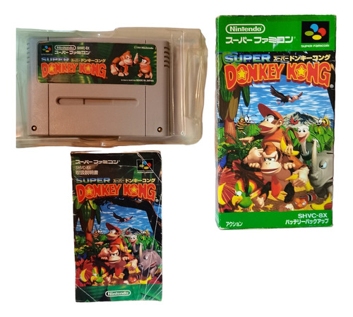 Donkey Kong Country Japonés Con Caja Y Manual Snes S Famicom