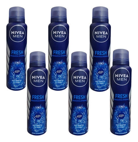 Pack X6 Nivea Desodorante Men Fresh Ice 48h