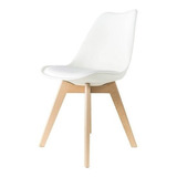 Silla New Tulip Eames Con Almohadon X 4 Negras  Blancas