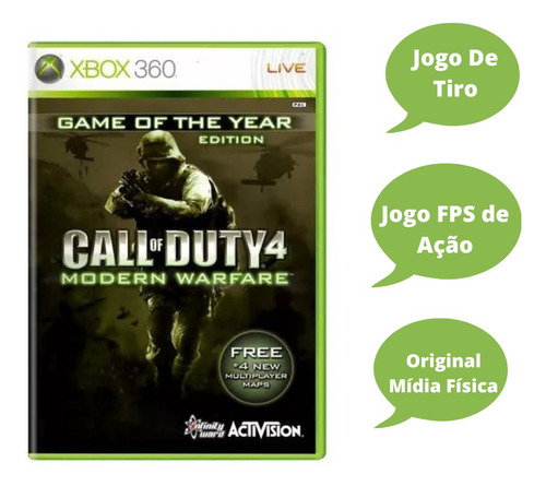 Jogo De Tiro E Ação Call Of Duty Modern Warfare 4 Xbox 360