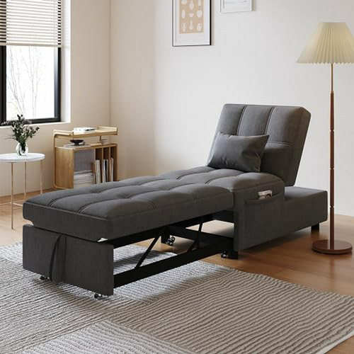 Silla Cama, Silla Convertible 4 En 1, Sofá Cama Otomano Pleg