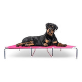 Cama Pet Cachorros Grande Suspensa Alumínio Tamanho Xl Cor Rosa