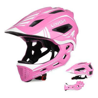 Casco Integral Desmontable Rosa Lixada Kids Children Sports