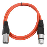 Seismic Audio Saxlx-3 Cable De Conexión Xlr Rojo Macho A Xlr