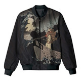 Jaqueta Bomber Oriental Japão Samurai Gueixa Ukiyo-e