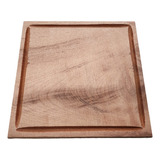 Plato De Madera Cuadrado 22 X  22 Cm Plato Asado Cuadrado