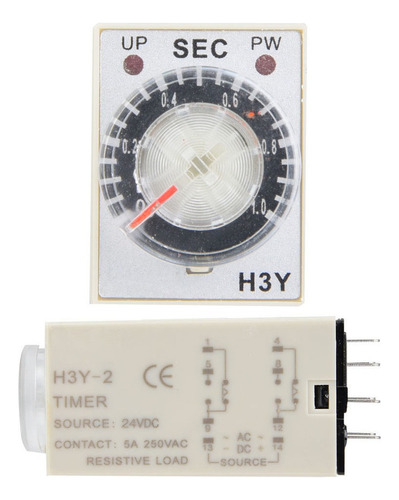 Relé De Tiempo 24v Dc, Temporizador De Retardo H3y-2, Interr