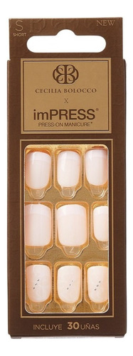 Uñas Impress Kiss Cecilia Bolocco - Nude & Natural Imsibeaty